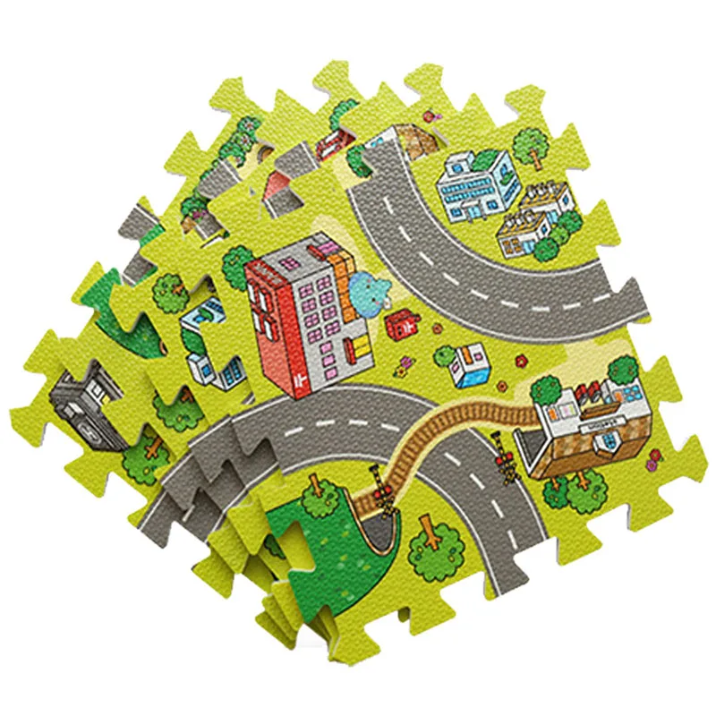 Baby Traffic Route Puzzle Play Mat Children Educational Split Joint EVA Foam Crawling Pad Game Carpet Kids Toys Gift Rug Playmat