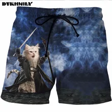 Dykhmily Новые поступления Для Мужчин's Повседневное Пляжные шорты Брюки для девочек 3D цифровой печати мультфильм Улица хип-хоп Для Мужчин's Пляжные шорты 3D принт повседневное