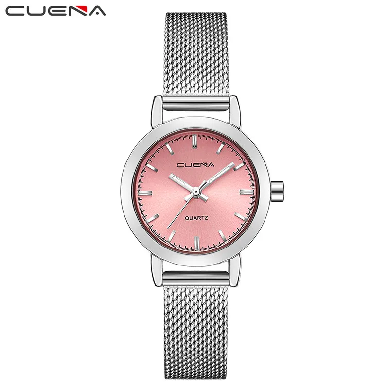 CUENA יוקרה נשים קוורץ שעון נשים שעונים Relojes Reloj Mujer Montre Femme Relogio Feminino עמיד למים גבירותיי שעון 6627