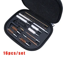 Kit de limpieza Universal para pistola, cepillos de barril, herramientas para la mayoría de pistolas de calibre 22, 357, 38, 40, 44, 45, 9mm, 16 Uds.