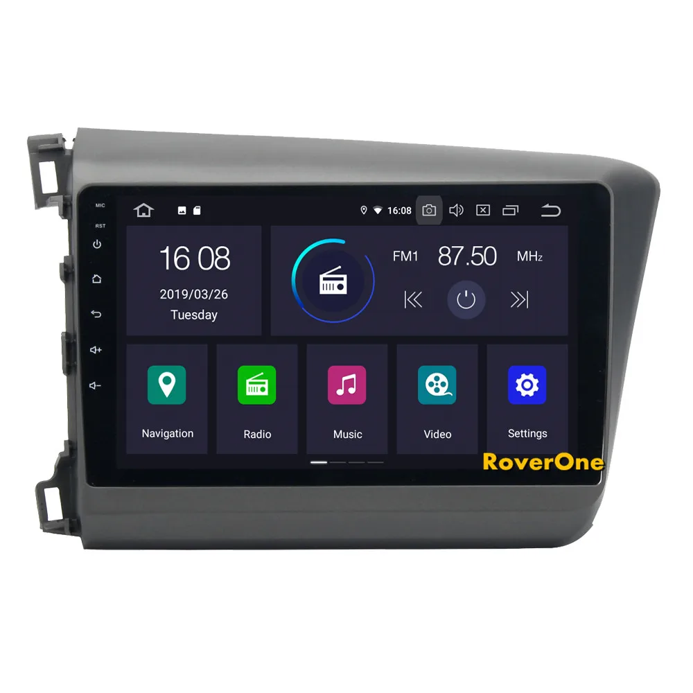 Clearance For Honda for Civic 2012-2014 Android 9.0 2G+16G Quad Core Autoradio Car Radio Stereo GPS Navigation Multimedia Player NO DVD 5