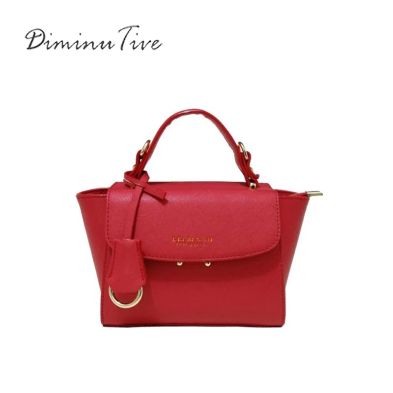 

DIMINUTIVE 2018 Female Luxury Handbag Designer Leather Top Quality Shoulder Bags Causal Sling Totes Bag Message Crossbody New