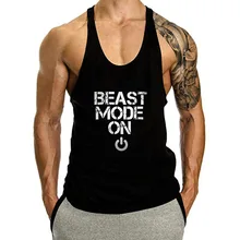 Новая мода хлопчатобумажные рубашки без рукавов майка быстросохнущая Фитнес рубашка мужская фуфайка для бодибилдинга тренировки форма для гимнастики фитнес жилет