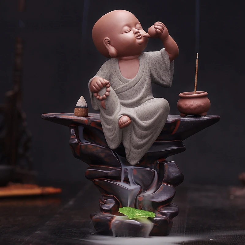 Большая керамическая курильница для благовоний PINNY ручная работа обратный поток