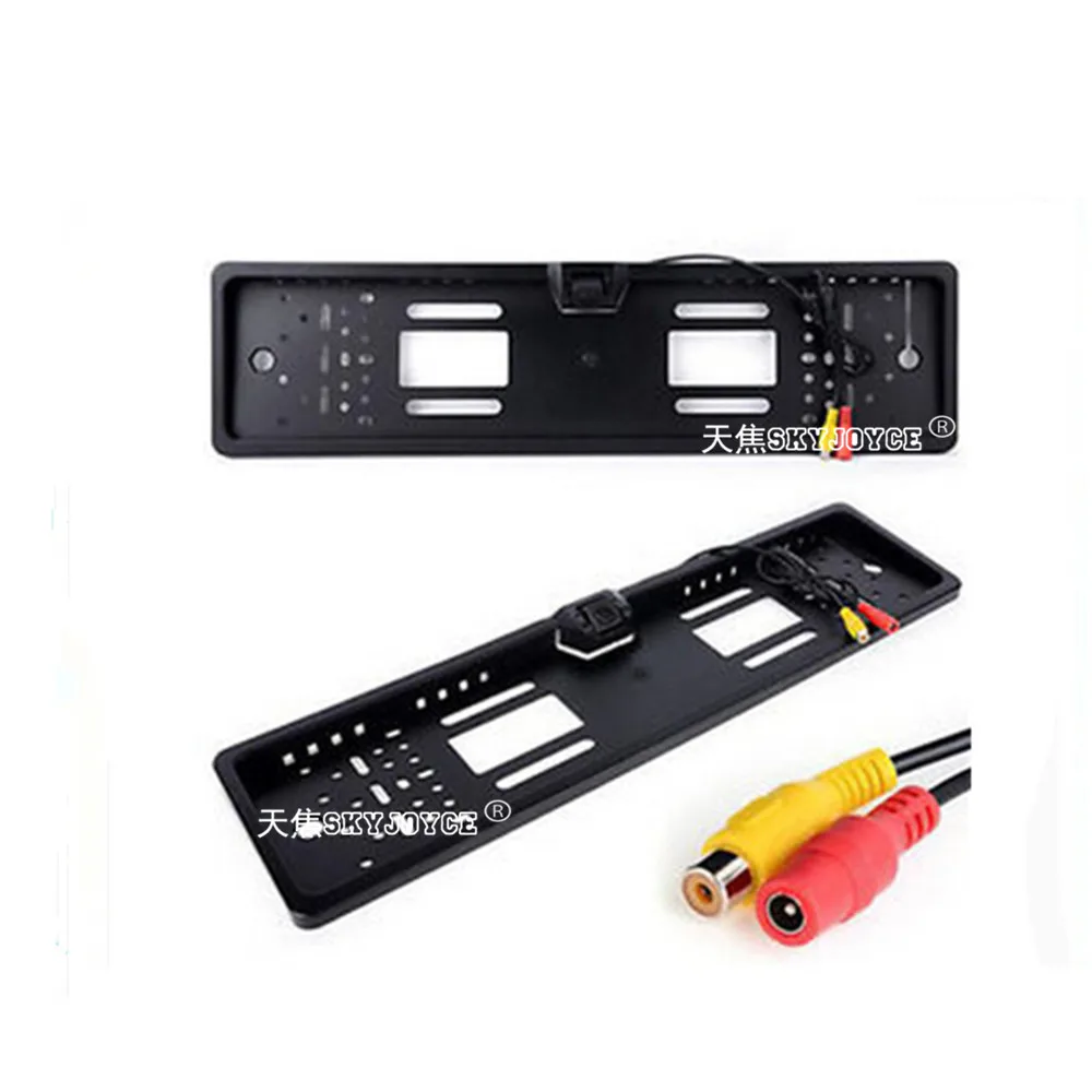 Freeshipping CCD HD rear view camera European license plate frame camera Light LED 170 backup parking rearview car camera (4)