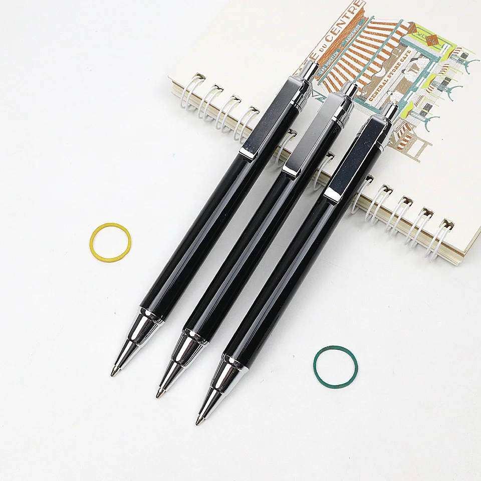 

1pcs Press Metal Ballpoint Pen 0.7mm Blue/Black ink Office Commercial gift Ball Pens For Business Writing Office School Supplies