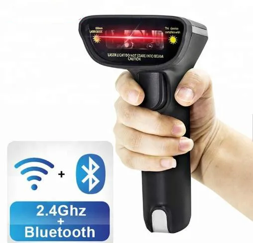 عالية الجودة بلوتوث اللاسلكية الباركود ماسحة ليزر usb السلكية الصين ماسحة الصانع MJ-6708B