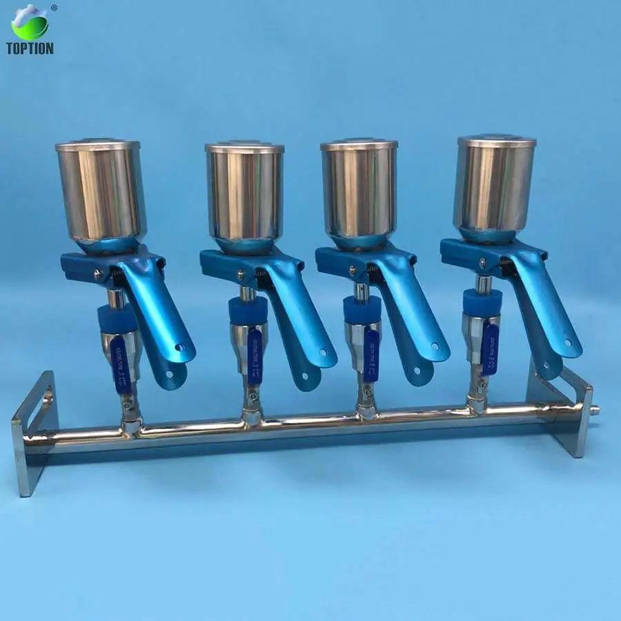 Laboratory 4 Branch Funnel Stainless Steel Solvent Filter Chemistry