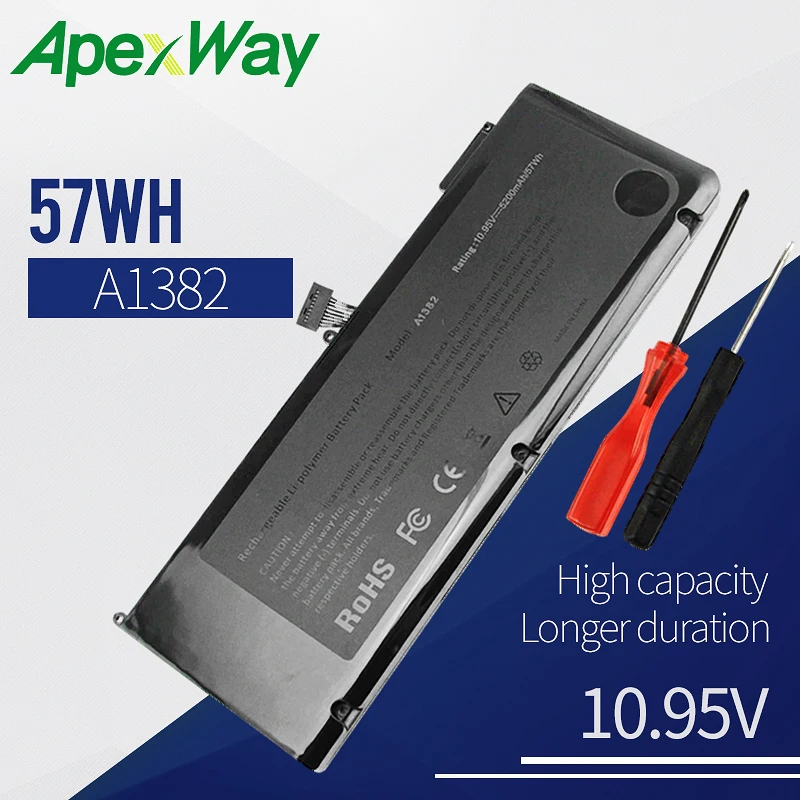 57WH 10 95V Laptop battery for font b APPLE b font A1382 A1286 2009 Version For