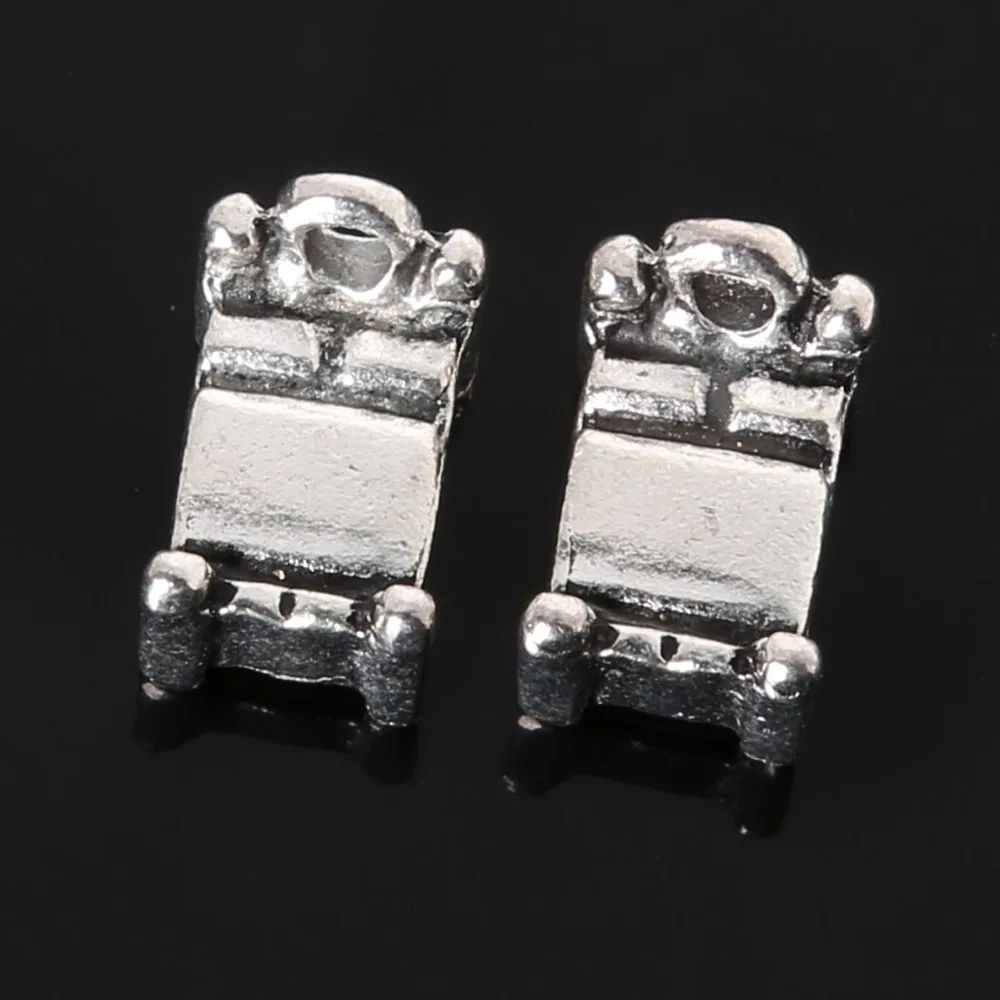 Penney 4pcs 13x9MM Antique Silver Alloy Bed Charms Pendant Jewelry Findings Penney 4pcs 13x9MM Antique Silver Alloy Bed Charms Pendant Jewelry Findings