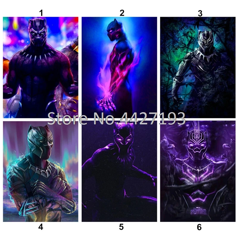 

Black Panther Full Square Drill 5D DIY Diamond Painting Star Wars Cross Stitch Diamond Embroidery Mosaic Diamond Wall Painting