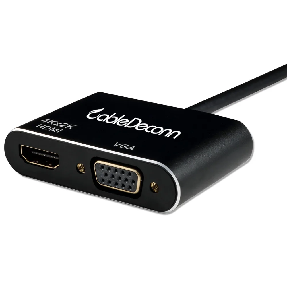 HDMI сплиттер к VGA Аудио конвертер Поддержка 4K для ноутбука HDTV кабель проектора