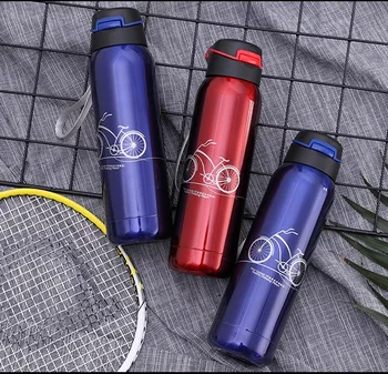 

500ML Sport Thermos inside straw Keep warm Keep cool Insulation water bottle Running Biking Stainless Steel Sport Vacuum cup