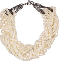 Модное круглое жемчужное ожерелье в западном стиле, кулоны, несколько слоев плетения, винтажное женское ожерелье, ювелирное изделие для Патри JQ728