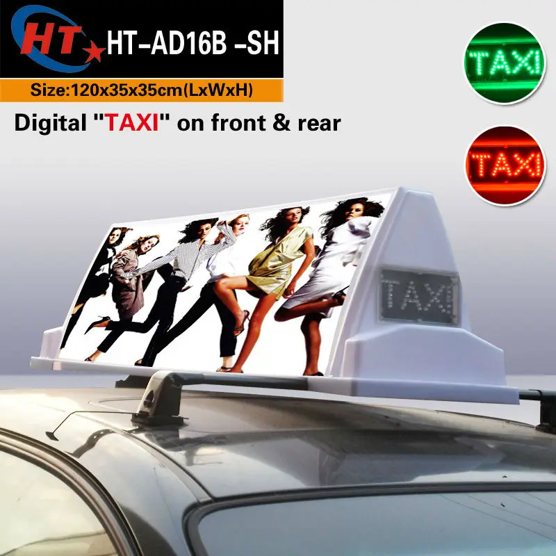 Taxi display screen led display lighting taxi roof lamp advertising