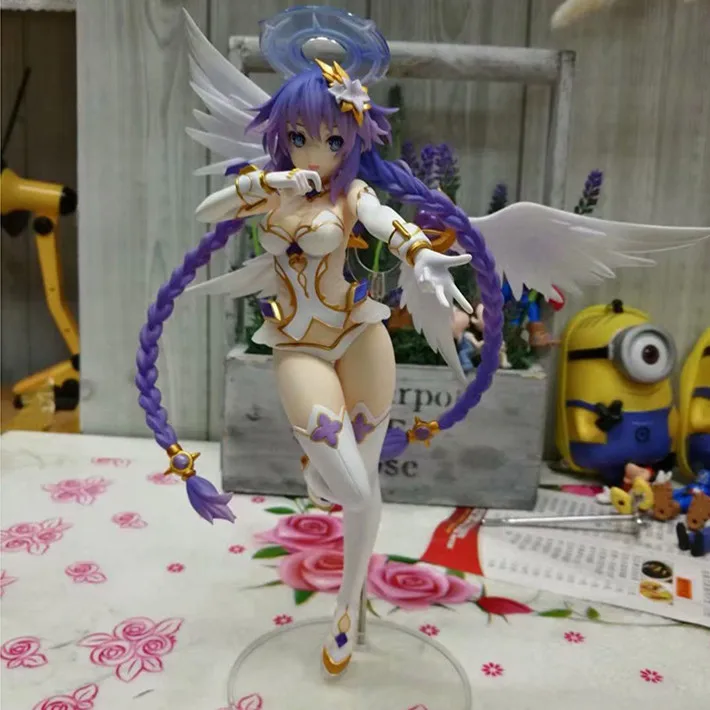 

Anime Hyperdimension Neptunia Lastation Neptune Angel Ver PVC Action Figure Collectible Model doll toy 25cm