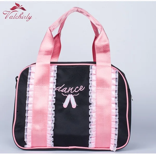 Розовый балетный рюкзак для танцев для девочек, детская сумка с вышивкой, большая емкость, высокое качество - Цвет: Бежевый