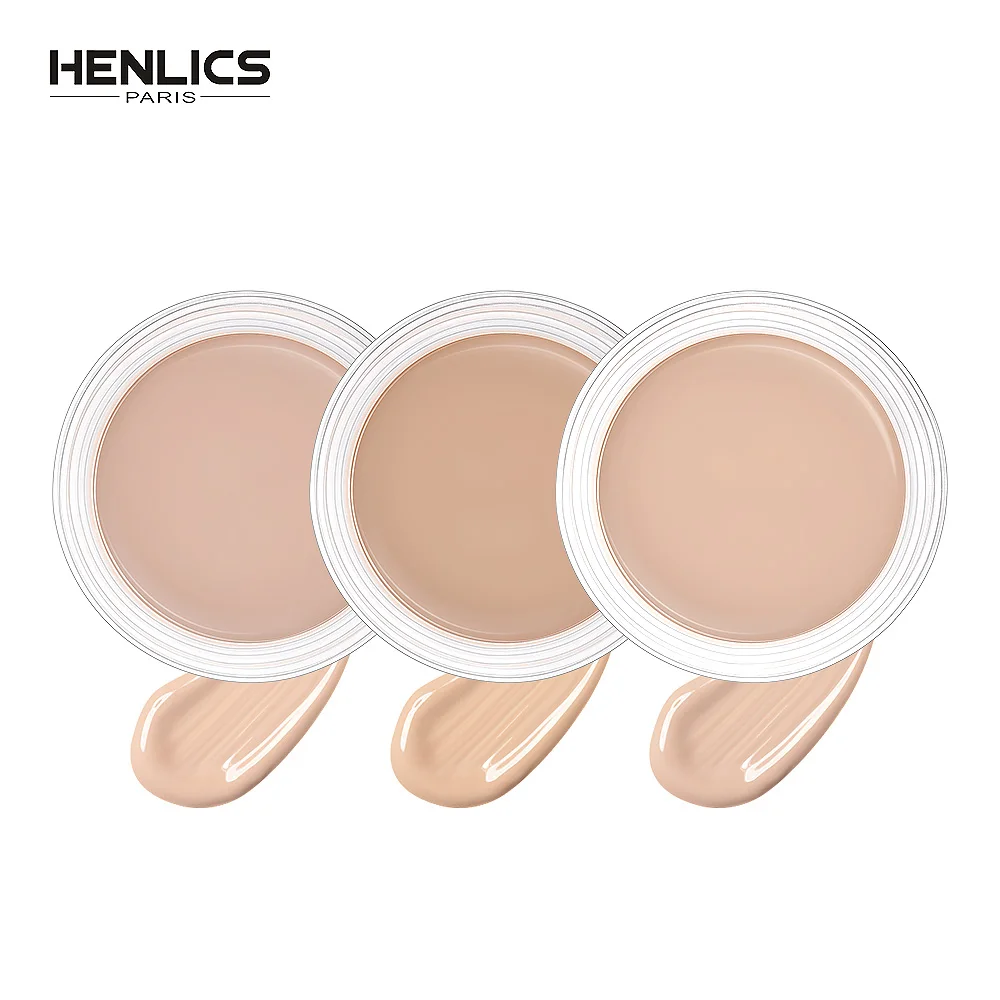 

HENLICS full Cover Face Concealer Makeup Eye Circles Hide Blemish Cream Face Corrector Smooth Moisturing Make Up Base Cosmetic