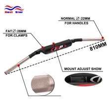 Мотоцикл 28,6 мм Универсальный двойной Руль Ручка Бар с мотоциклетным IGP руль жир коврик для барной стойки Защита груди