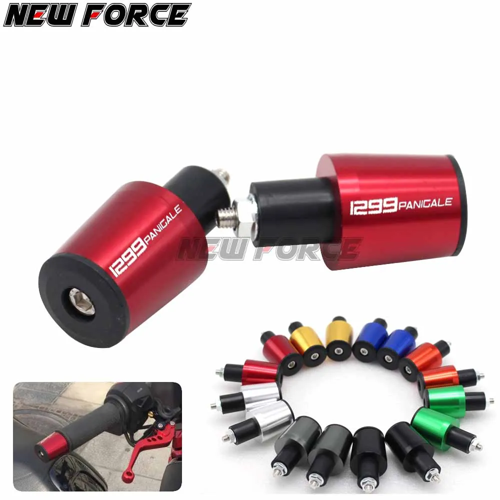 

CNC 22MM Handlebar Grips Handle Bar Cap End P For Ducati 1299 Panigale/S/R 2015 2016