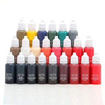 

12 Colors Permanent Makeup Tattoo Ink Micro-pigment Color 1/2 Oz Permanent Pigment Tattoo I