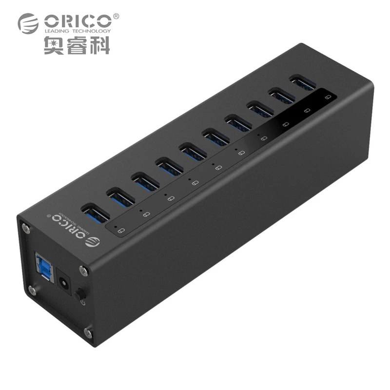 Prix pour En aluminium 10 Ports HUB ORICO A3H10-SV USB3.0 Splitter avec 12V3A Puissance Adaptateur Via-Laboratoires VL812 Chip Argent Prix pour En aluminium 10 Ports HUB ORICO A3H10-SV USB3.0 Splitter avec 12V3A Puissance Adaptateur Via-Laboratoires VL812 Chip Argent