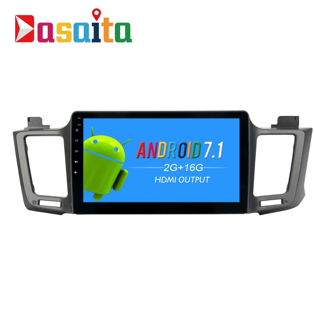 Perfect Dasaita 10.2" Android 8.1 Car GPS Player Navi for Toyota RAV4 2014-2016 with 2G+16G Quad Core Stereo Radio Multimedia No DVD 4G 1