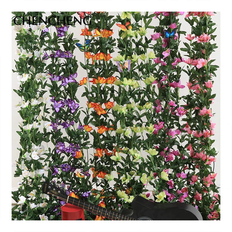 240CM Length Flower Vine flower Artificial Flowers Vine Lily Garden Balcony Hotel Decorated Beautiful Accessories 240CM Length Flower Vine flower Artificial Flowers Vine Lily Garden Balcony Hotel Decorated Beautiful Accessories