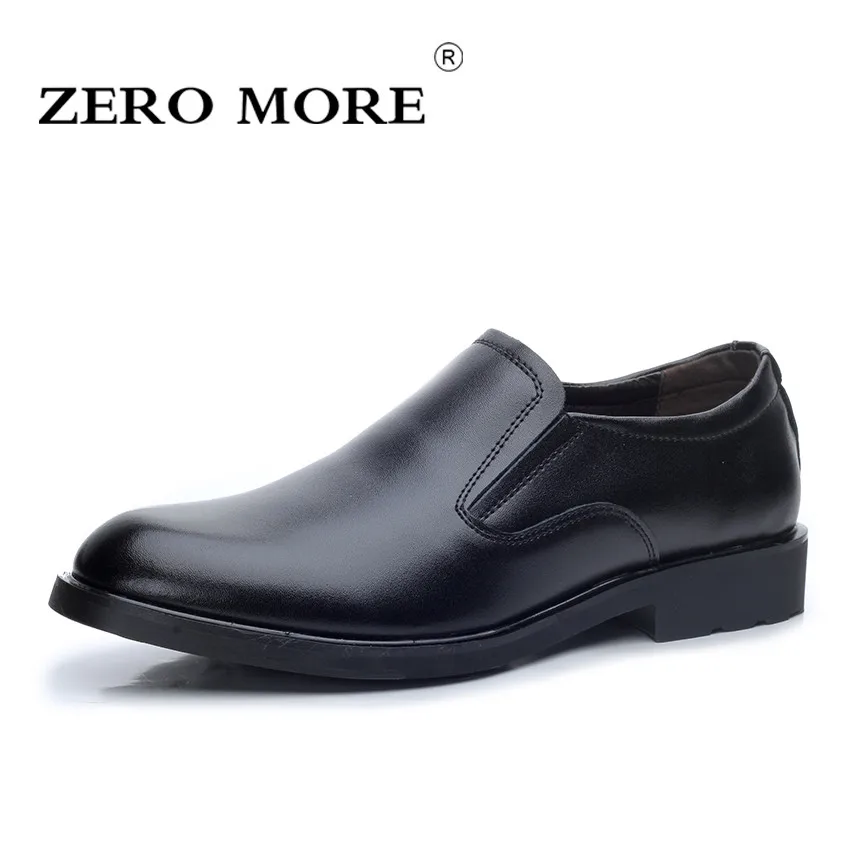 ZERO MORE Slip On Men Shoes Split Leather Casual Fashion Pointed Toe Loafers Men Dress Business Solid Formal Men's Shoes Black ZERO MORE Slip On Men Shoes Split Leather Casual Fashion Pointed Toe Loafers Men Dress Business Solid Formal Men's Shoes Black