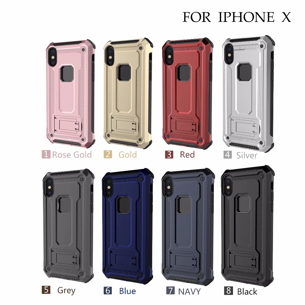 COOKZU Case For iphone XR XS Max 6 6s Design Armor Shockproof Hybrid Hard stand Back case for 7 8 Adsorption |