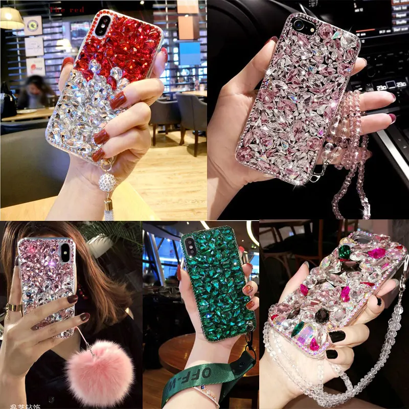 

For ZTE Blade Nubia Z17 Z17s Z11 mini S Max AXON 7 N1 Big Rhinestone Case Diamond Cover