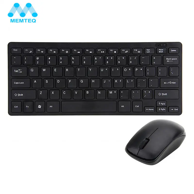 MEMTEQ 2.4G Wireless Keyboard And Mouse Kit Keypad Ultra Slim With USB