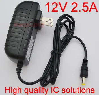 

100PCS High quality 12V 2.5A / 2500mA 30W Led Power Adapter US plug for SMD LED Light DC plug 5.5mm x 2.1mm-2.5mm