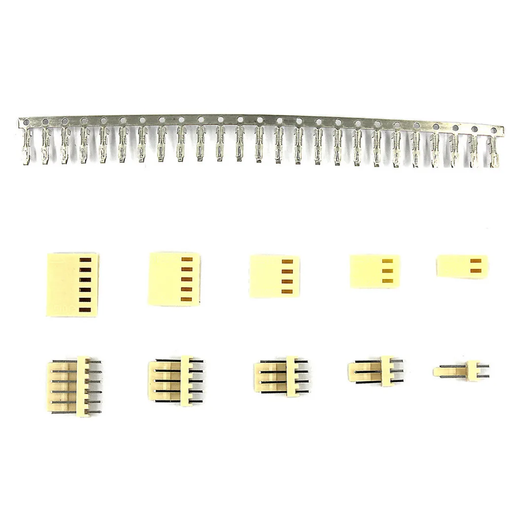 300pcs KF2510 Female Terminal Housing Header Wire Connector 2.54mm White Terminal Pin Connectors 2 3 4 5 6 Pin
