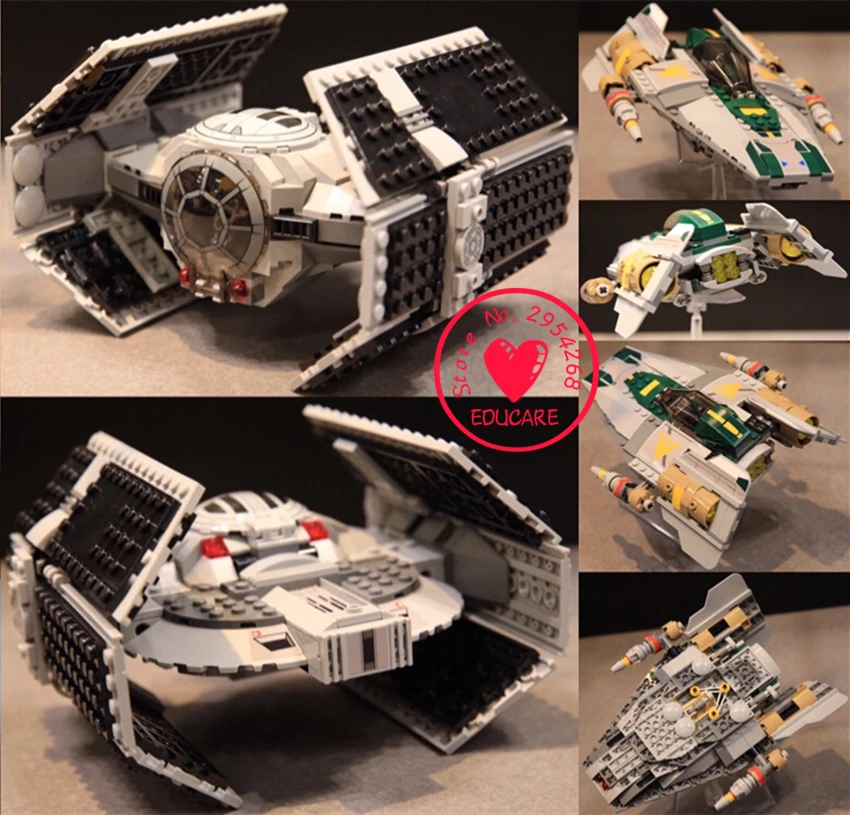 

New the Vader Advanced A-wing Starfighter fit legoings star wars figures fighter model Building Block bricks Toy 75150 gift kid