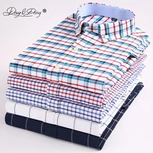 DAVYDAISY Новое поступление высокое качество хлопок оксфордская Мужская рубашка с длинным рукавом Повседневные рубашки мужская деловая Рабочая Рубашка DS293