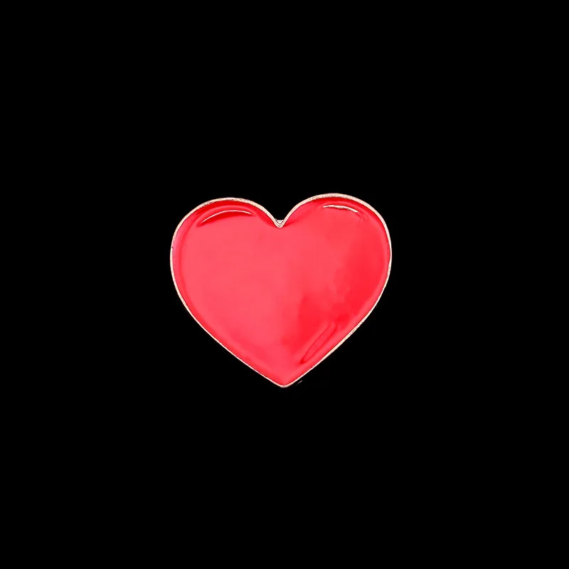 С принтом в виде героев мультиков и сердца, шпильки и броши; Милая теплая Розовый и красный цвет значок Love кнопки эмаль значки на рюкзак куртки сумки ткань аксессуары - Окраска металла: B000172-1873
