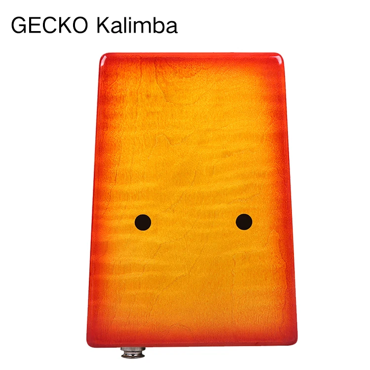 GECKO Kalimba 17 ключ кудрявый клен большого пальца фортепиано встроенный EVA высокопроизводительный защитный ящик, MC-SEQ