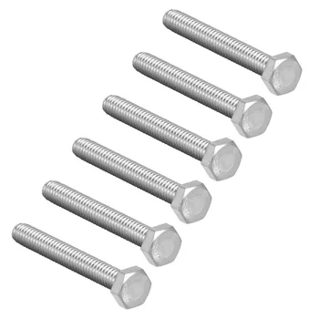 

uxcell 6pcs/lot M8 Thread 80mm 90mm 304 Stainless Steel Hex Head Screws Bolts Fastener Full Thread Hex Tap Bolts M8x80mm M8x90mm