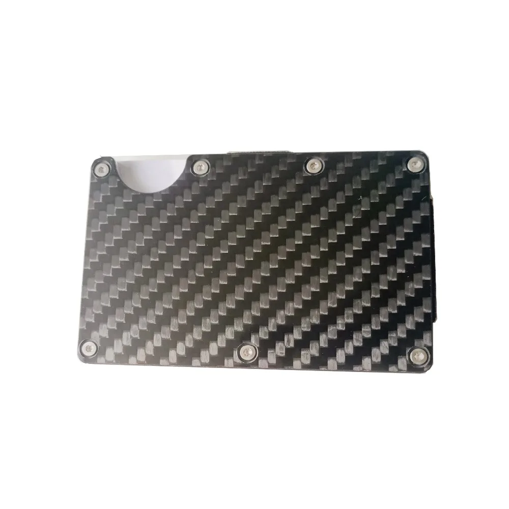 

2017 Fashion Shiny Twill RFID-blocking Anti-magnetic Carbon Fiber Credit Card Holder -Card Case Protector Wallet Money Keeper