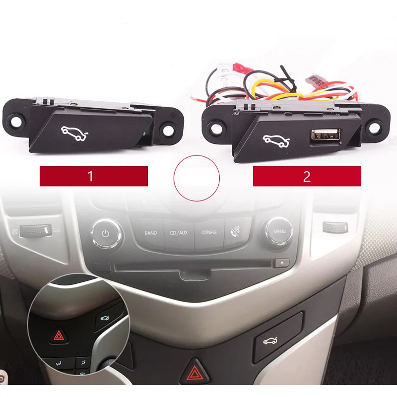 Автомобильный выключатель защёлки багажника сборка кнопок для 2009- Chevrolet Cruze багажная Коробка Кнопка открытия и закрытия переключатель в сборе - Цвет: 1