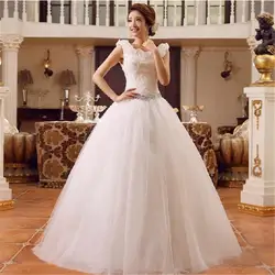 It's Yiya свадебное платье 2019 с круглым вырезом и кристаллами на шнуровке Свадебные платья Бесплатная доставка Элегантные Белые Длинные Vestidos de