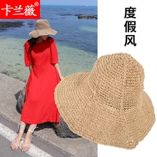 소녀 여름 Foldable 밀 짚 모자 성인 해변 태양 모자 Foldalbe 여성 모자 활 모자 큰 다리 팬 솜브레로 Chapeau 모자 B-7987