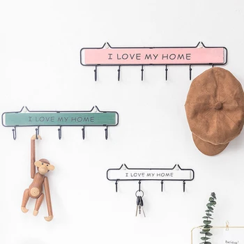 

Nordic Fashion Wall Hooks Decorative Key Holder Wall Mount Coat Hanger