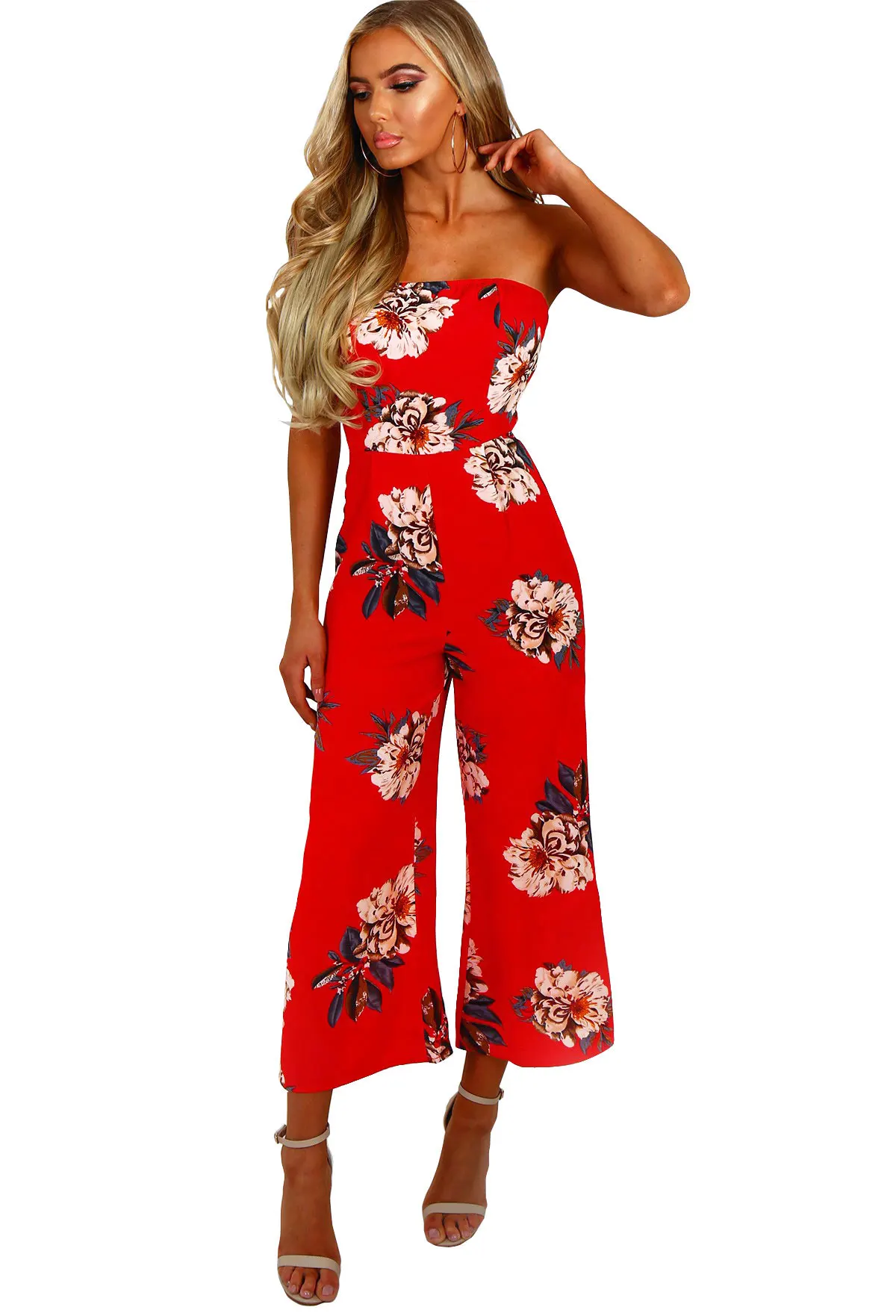 Floral Print Women Jumpsuits 069a (2)