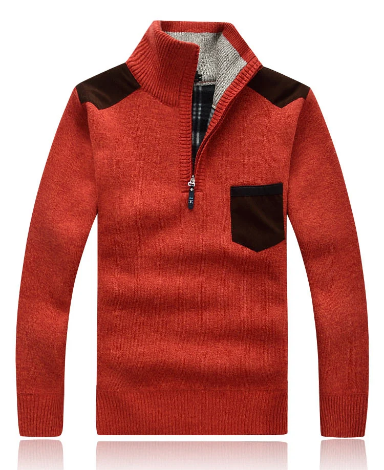 Mwxsd брендовый мужской кашемировый хлопковый свитер, мужской свитер с высоким воротником и длинным рукавом, Рождественский Повседневный шерстяной свитер высокого качества