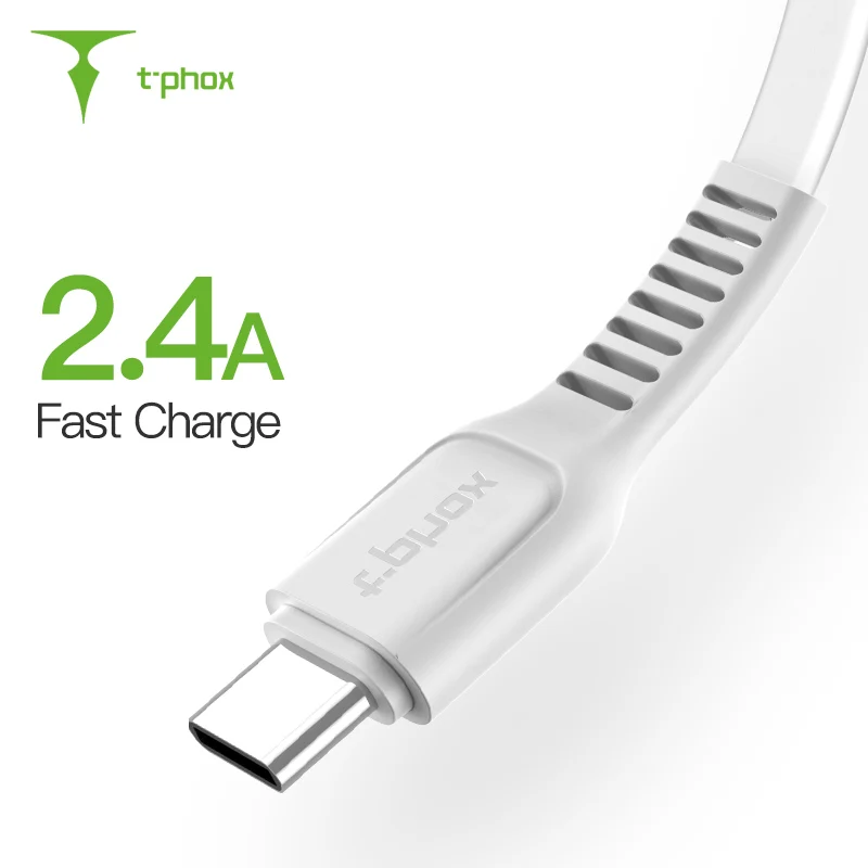 

T-phox USB Type C Cable For Samsung Galaxy S10 S9 S8 Plus Xiaomi mi 9 Fast Charging USB-C Charger Mobile Phone USBC Type-C Cable
