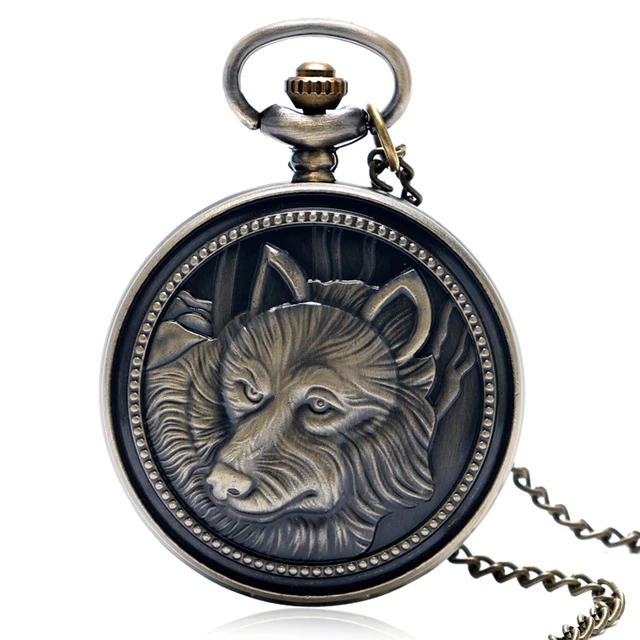 2018 New Arrival Vintage Bronze Dog Pattern Pocket Watch Men Women Antique Style 2018 New Arrival Vintage Bronze Dog Pattern Pocket Watch Men Women Antique Style