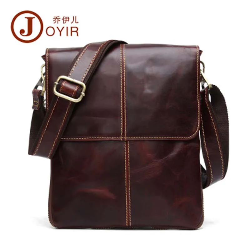 

YISHEN Men's Genuine Cow Leather Shoulder Messenger Bags Casual Vintage Crossbody Bags For Male Travel Small Falp Bags QYR8613