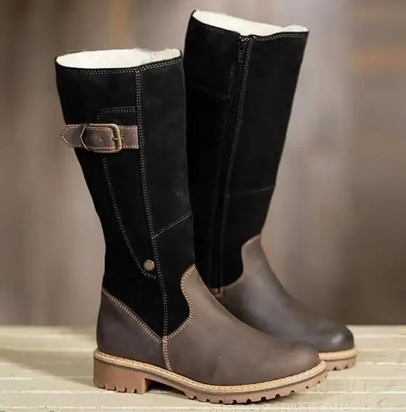 Boots Women Fashion Knee High Boots Ladies Winter Boots Luxury Shoes Casual Women Snow Boots Botines Mujer 2019